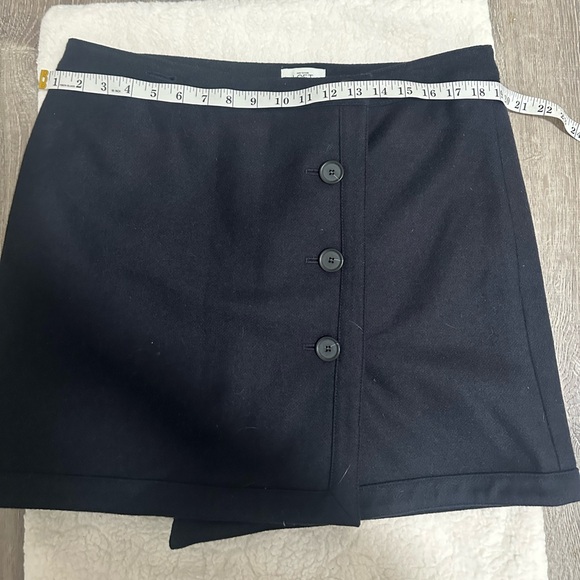 NWT Ann Taylor Loft Wool Button Skirt Navy Size 14 Womens - Picture 6 of 8